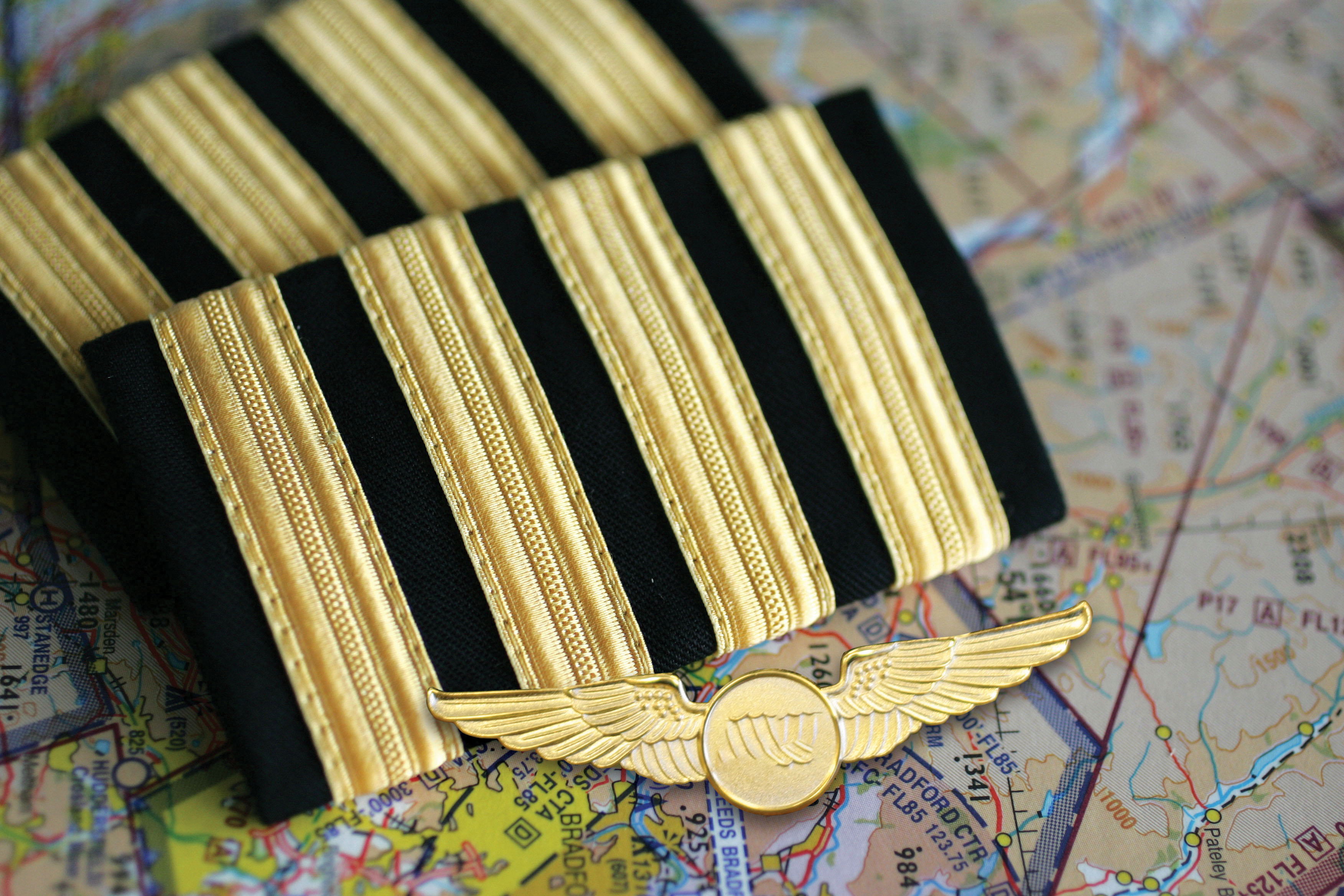 pilot wings on map